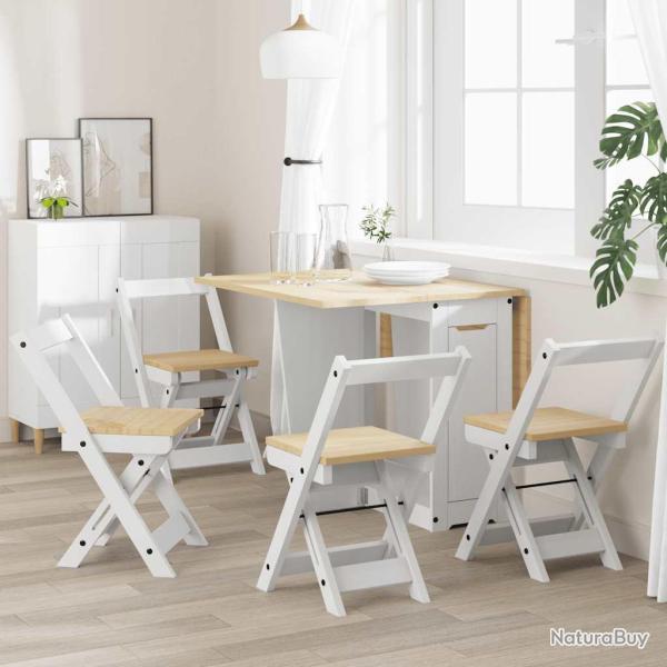 Chaises � manger pliables lot de 4 Corona bois massif de pin