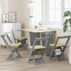 Chaises &agrave; manger pliables lot de 4 Corona bois de pin massif