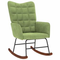 Chaise &agrave; bascule Vert clair Velours