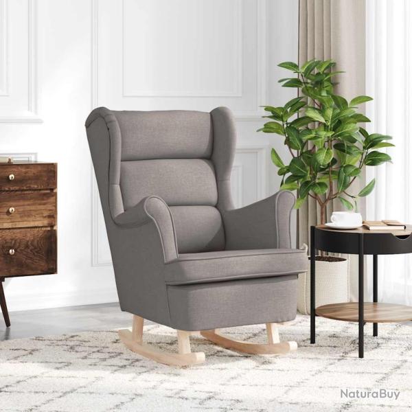 Chaise � bascule taupe 74x90x102 cm tissu