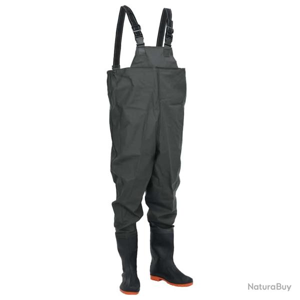 Cuissardes avec bottes vert fonc�, taille 40