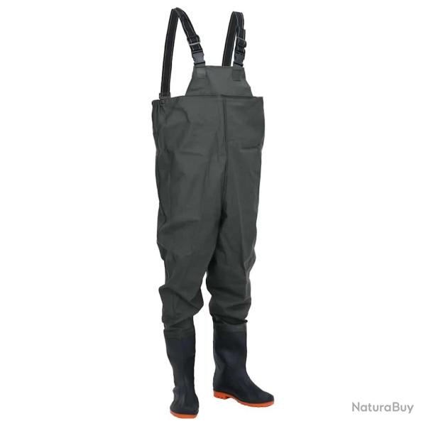 Cuissardes avec bottes vert fonc�, taille 41