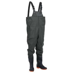 Cuissardes avec bottes vert fonc&eacute; taille 42