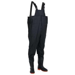 Cuissardes avec bottes noires, taille 43