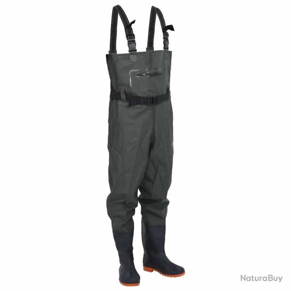 Cuissardes avec bottes et ceinture vert fonc� taille 39