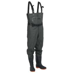 Cuissardes avec bottes et ceinture vert fonc&eacute; taille 40