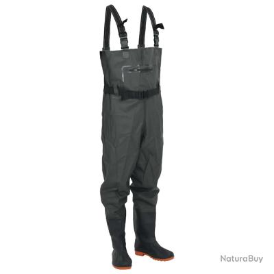 Cuissardes De Pêche Et Chasse – Vert Foncé – Taille 43 – Polyester Enduit PVC – Étanches, Légères – 2,05 Kg