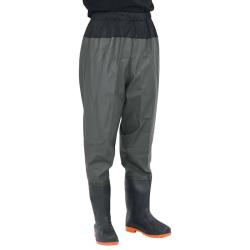 Cuissardes avec bottes vert fonc&eacute; taille 44