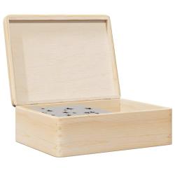 Bo&icirc;te en bois avec couvercle 40x30x13 cm bois de pin massif