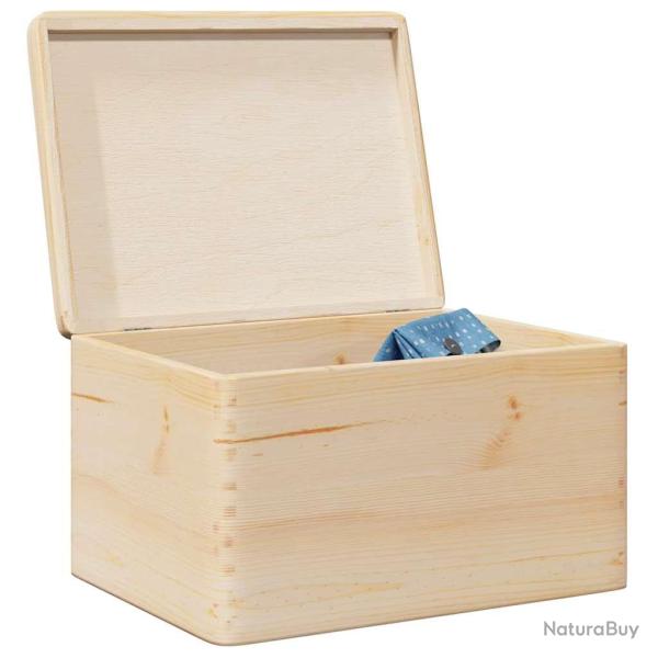 Bo�te en bois avec couvercle 40x30x23 cm bois de pin massif