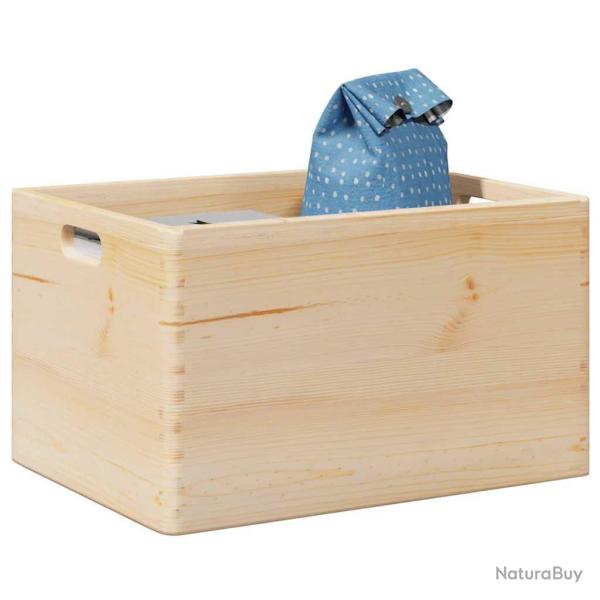 Bo�te en bois avec poign�es 40x30x23 cm bois de pin massif
