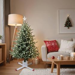 Support de sapin de No&euml;l blanc 61x61x15,5 cm