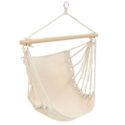 Hamac couleur cr&egrave;me 185 x 125 cm
