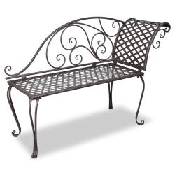 Chaise longue de 128 cm Acier Antique Marron