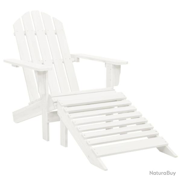 Chaise de avec pouf Bois Blanc