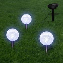 Lampes de LED solaires 3 pcs avec piquet de sol