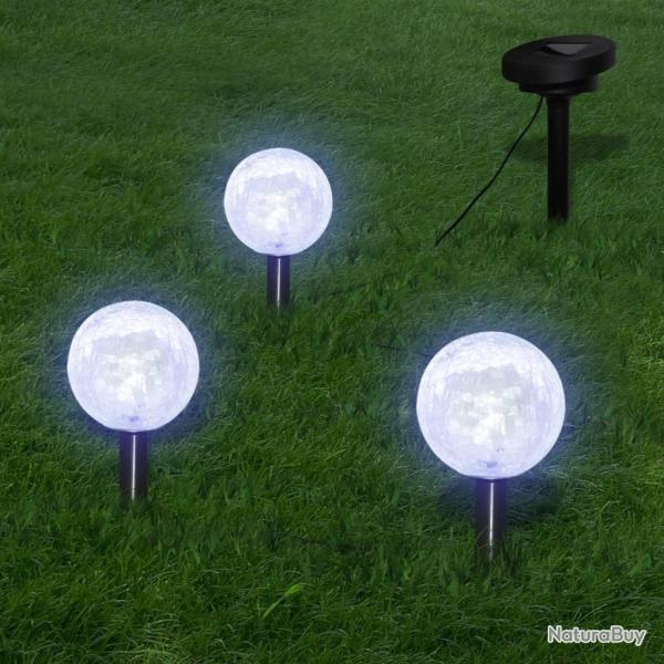 Lampes de LED solaires 3 pcs avec piquet de sol