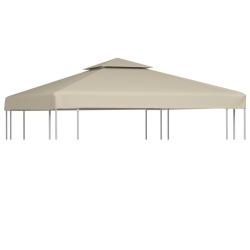 Recouvrement de remplacement d'auvent 310 g/m&sup2; Beige 3x3 m