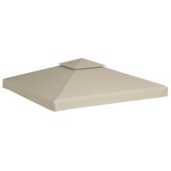 Recouvrement de remplacement pour auvent, 310 g/m&sup2;, beige, pour la terrasse, 3 &times; 3 m