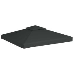 Recouvrement de remplacement pour auvent, 310 g/m&sup2;, gris fonc&eacute;, pour la terrasse, 3 &times; 3 m