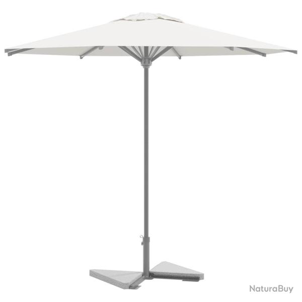 Lot de 2 disques de poids triangulaires pour parapluie en granit gris 14 kg