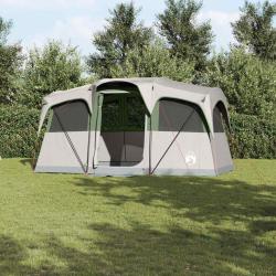 Tente familiale avec toit Blanc et vert 435 x 255 x 216 cm