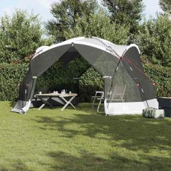 Tente moustiquaire avec toit avec &eacute;vent Gris 434 x 434 x 230 cm
