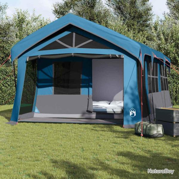 Tente familiale Bleu et gris 620 x 322 x 240 cm Polyester