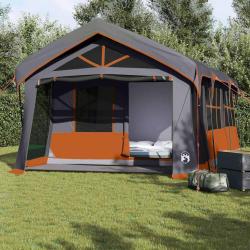 Tente familiale Gris et orange 620 x 322 x 240 cm Polyester