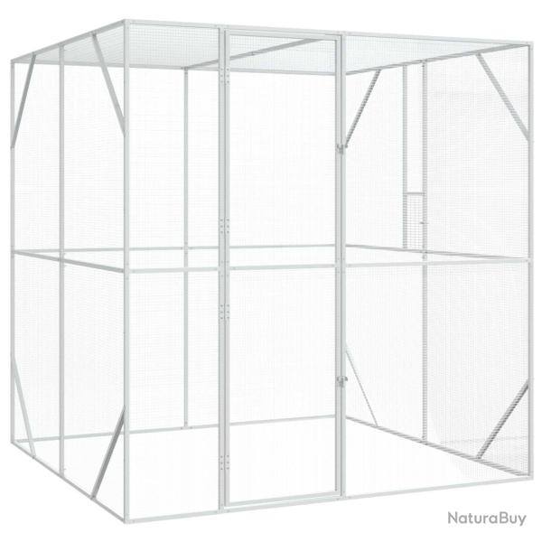 Cage pour oiseaux Anthracite 209 x 202 x 214 cm Acier galvanis�
