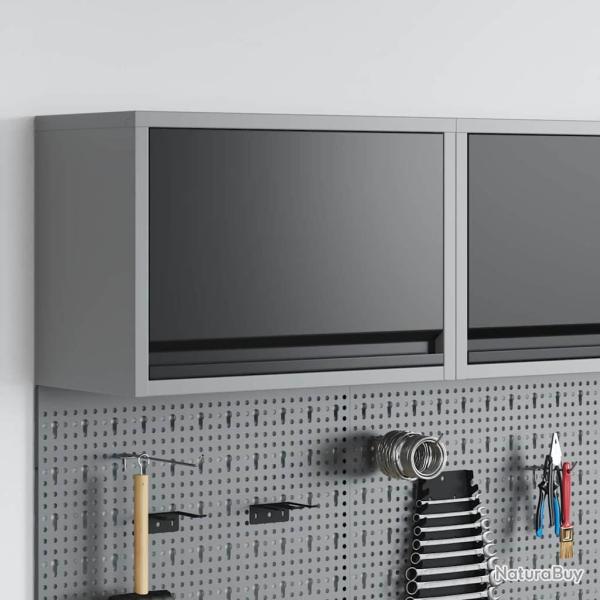 Armoire � outils avec stockage Noir et gris 50 x 25 x 35 cm