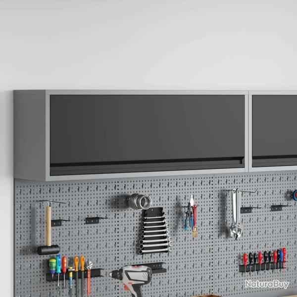 Armoire � outils avec stockage Noir et gris 100 x 25 x 35 cm