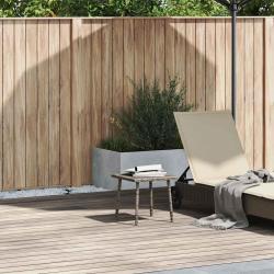 Table basse de rectangulaire gris 40x40x37 cm rotin