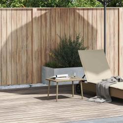 Table basse de rectangulaire beige 60x40x37 cm rotin