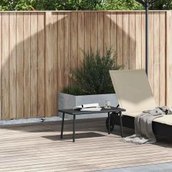 Table basse de rectangulaire noir 80x40x37 cm rotin