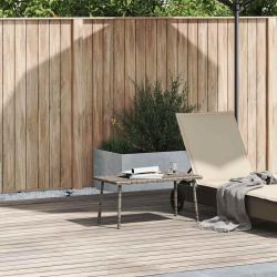 Table basse de rectangulaire gris 80x40x37 cm rotin