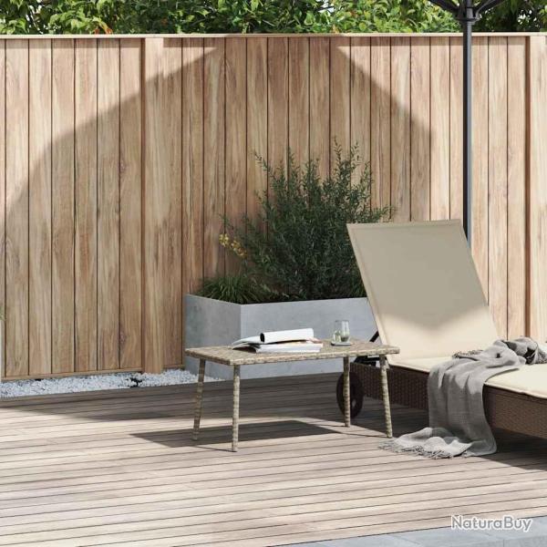 Table basse de rectangulaire gris clair r�sine tress�e
