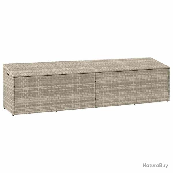 Bo�te de rangement de gris clair 220x50x58 cm rotin