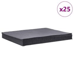 Tampons absorbants d'huile 25 pcs gris 40x50 cm