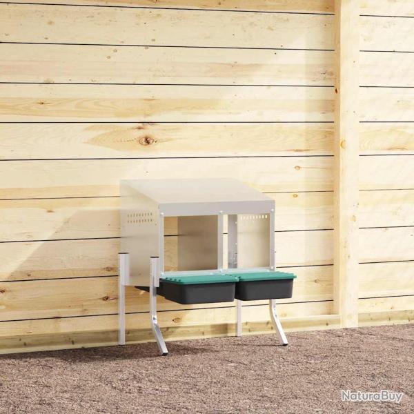 Nichoir � poules2 compartiments avec pieds en acier galvanis�