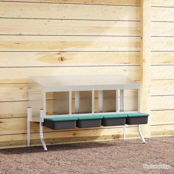 Nichoir � poules4 compartiments avec pieds en acier galvanis�