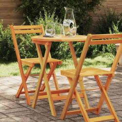 Table en bois d'acacia massif, naturelle, pour la cuisine, 60 &times; 60 &times; 72 cm