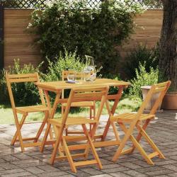 Ensemble bistrot 5 pcs Huile Naturelle Bois d'Acacia Massif