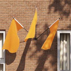 Support de Drapeau Noir 10,5 x 7,5 x 0,2 cm Acier
