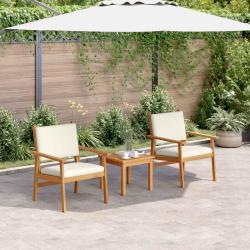 Ensemble de canap&eacute; de 3 pcs Blanc cr&egrave;me