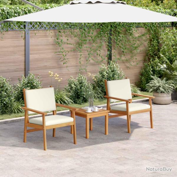 Ensemble de canap� de 3 pcs Blanc cr�me