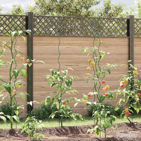 Soutien de plante 50 pcs Vert 170 x 0,6 x 0,6 cm Acier