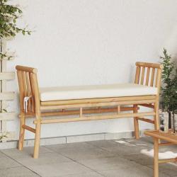 Banc de avec coussin Marron 110 x 38 x 65cm Bambou