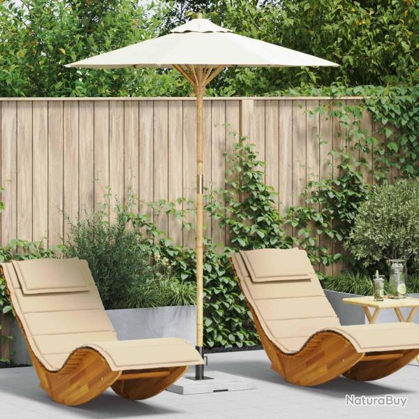 Parasol de Blanc cr�me � 180 x 230 cm Bambou