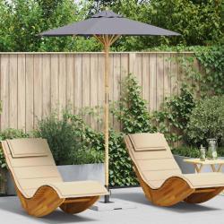 Parasol de Gris fonc&eacute; &Oslash; 180 x 230 cm Bambou